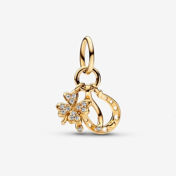 Pandora Jewelry - Pandora Lucky Clover, Wishbone & Horseshoe Dangle Charm